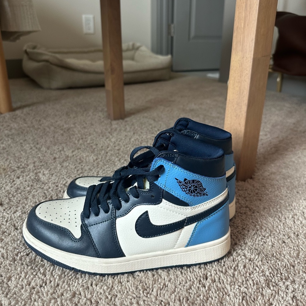 Nike Air Jordan Mid Sneakers - Blue and White